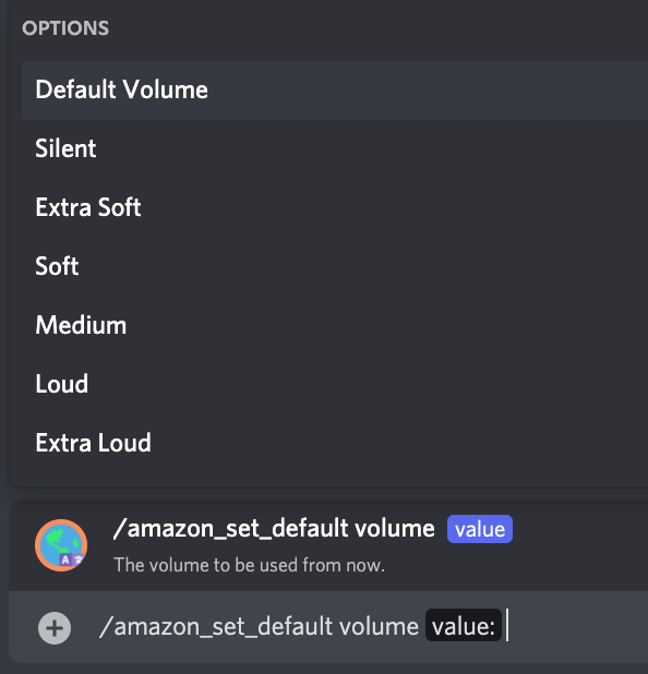 amazon-set-default-volume-usage